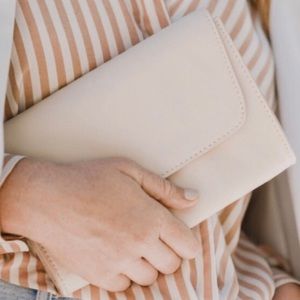 October Jaipur Vegan Leather Envelope Clutch